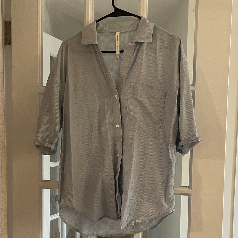 Babaton Striped Gray Shirt